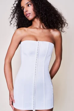 GUIZIO Satin Corset Dress- Mini Dresses|Dresses