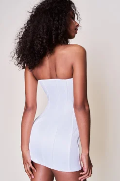 GUIZIO Satin Corset Dress- Mini Dresses|Dresses