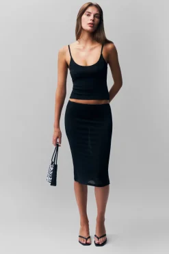 GUIZIO Selene Midi Skirt- Midi Skirts|Skirts