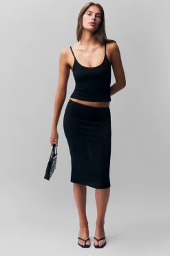 GUIZIO Selene Midi Skirt- Midi Skirts|Skirts