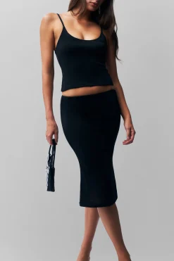 GUIZIO Selene Midi Skirt- Midi Skirts|Skirts