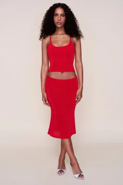 GUIZIO Selene Midi Skirt- Midi Skirts|Skirts