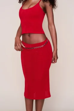 GUIZIO Selene Midi Skirt- Midi Skirts|Skirts