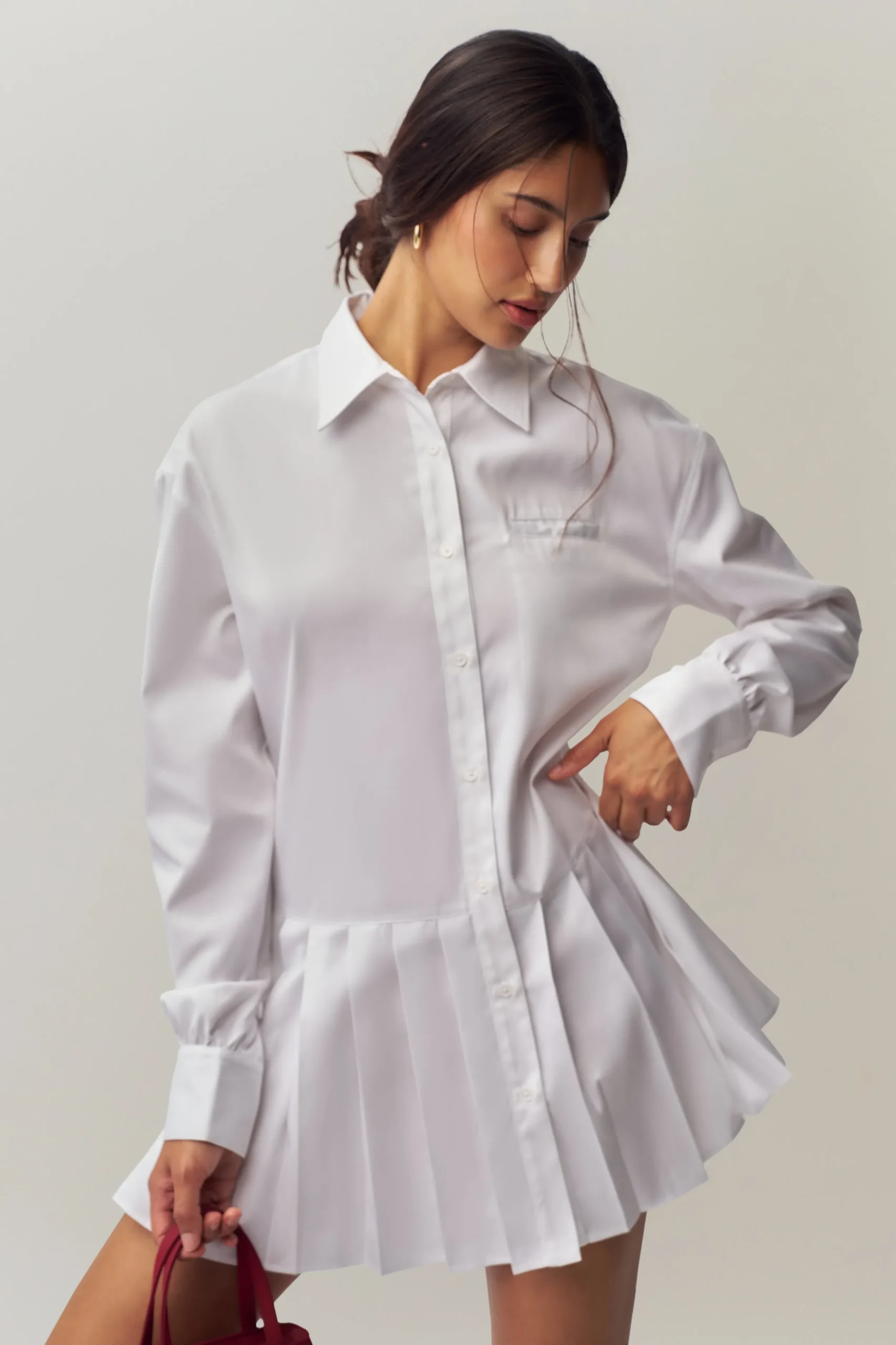 GUIZIO Sennae Shirt Dress- Mini Dresses|Dresses