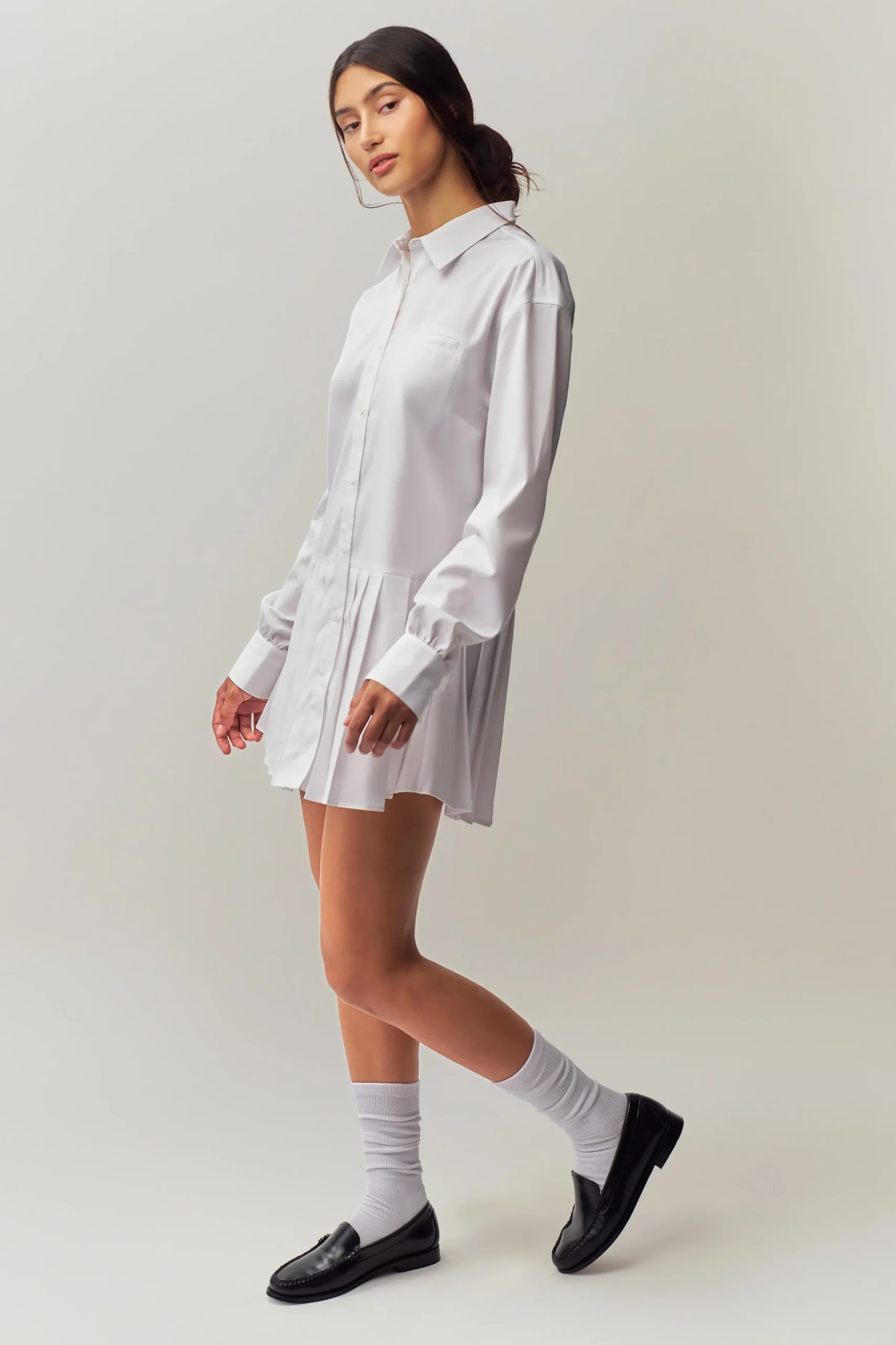 GUIZIO Sennae Shirt Dress- Mini Dresses|Dresses