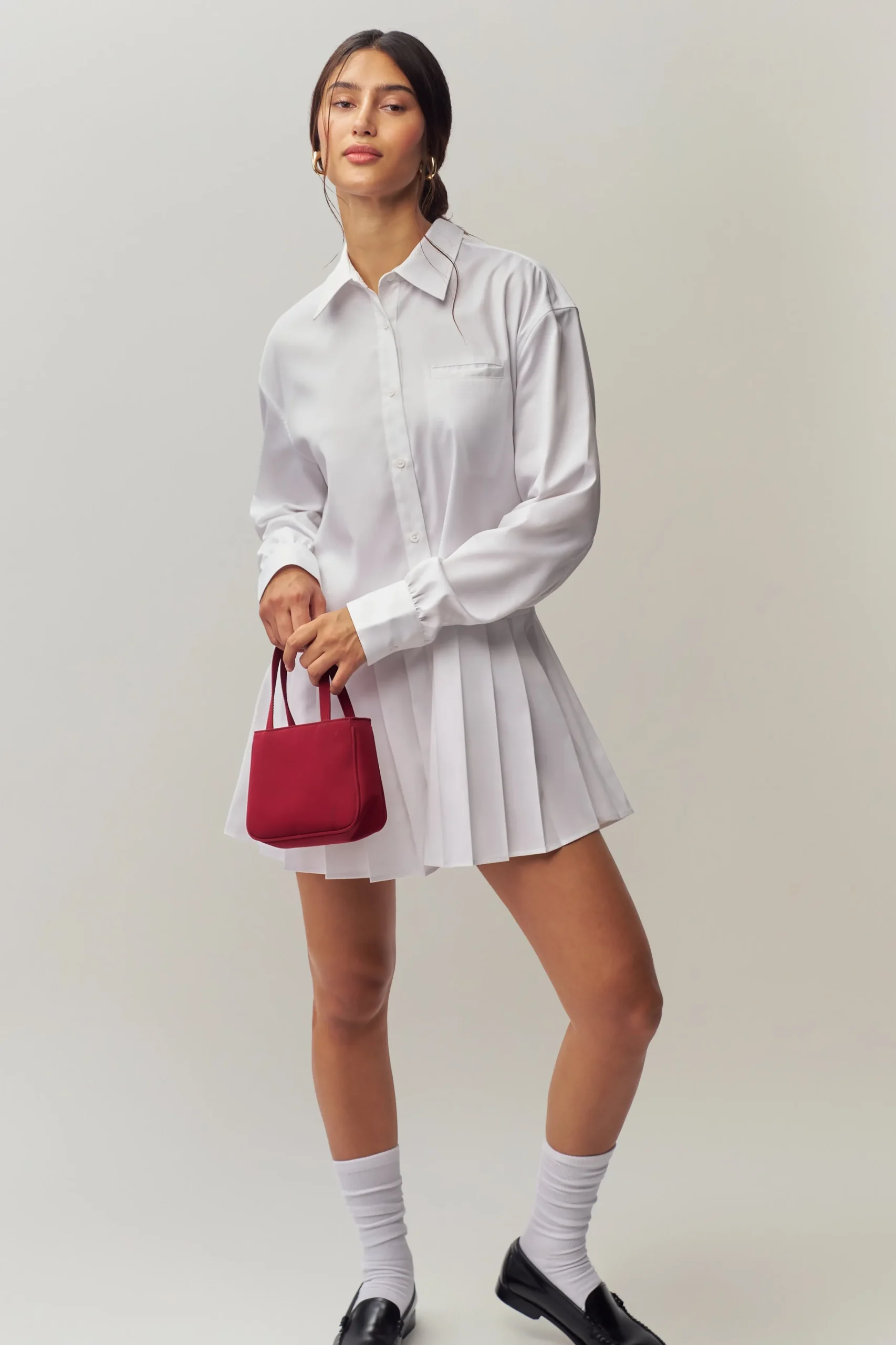 GUIZIO Sennae Shirt Dress- Mini Dresses|Dresses