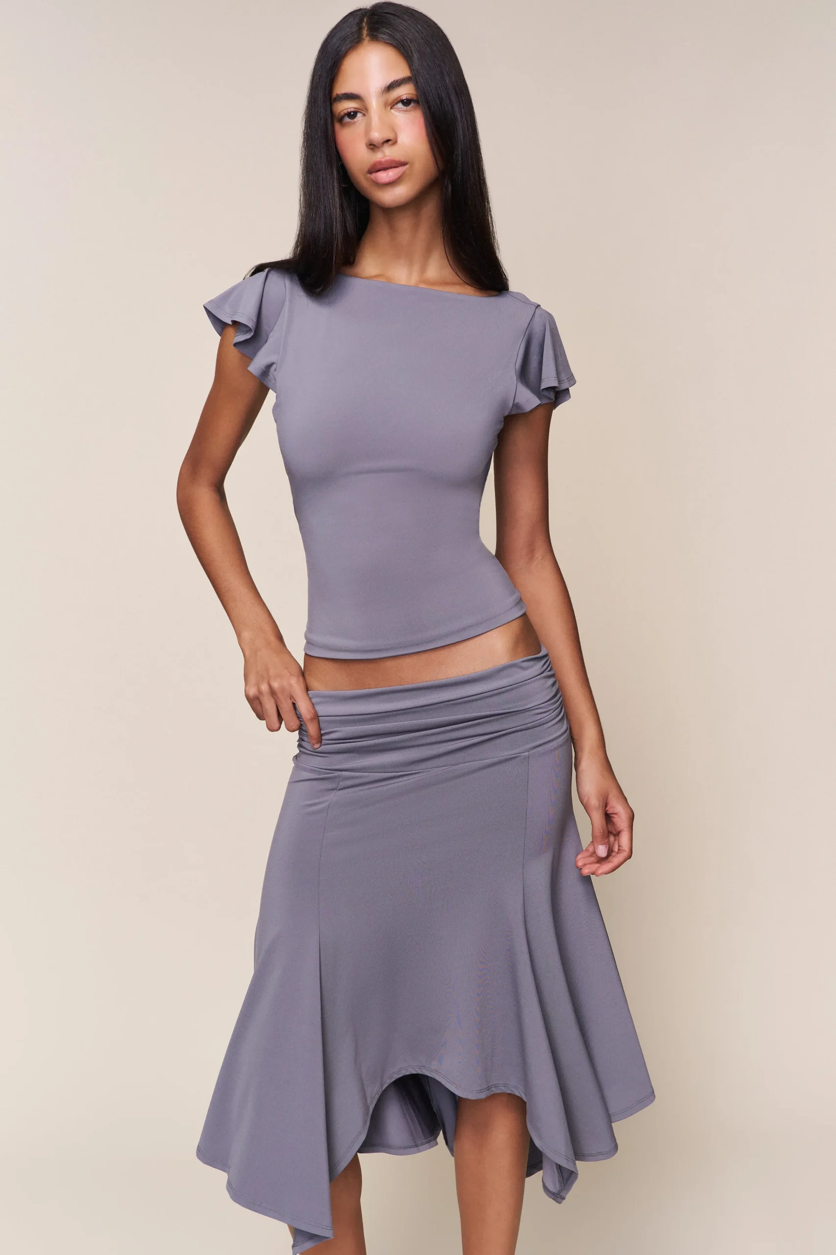 GUIZIO Soffiano Skirt- Midi Skirts|Skirts