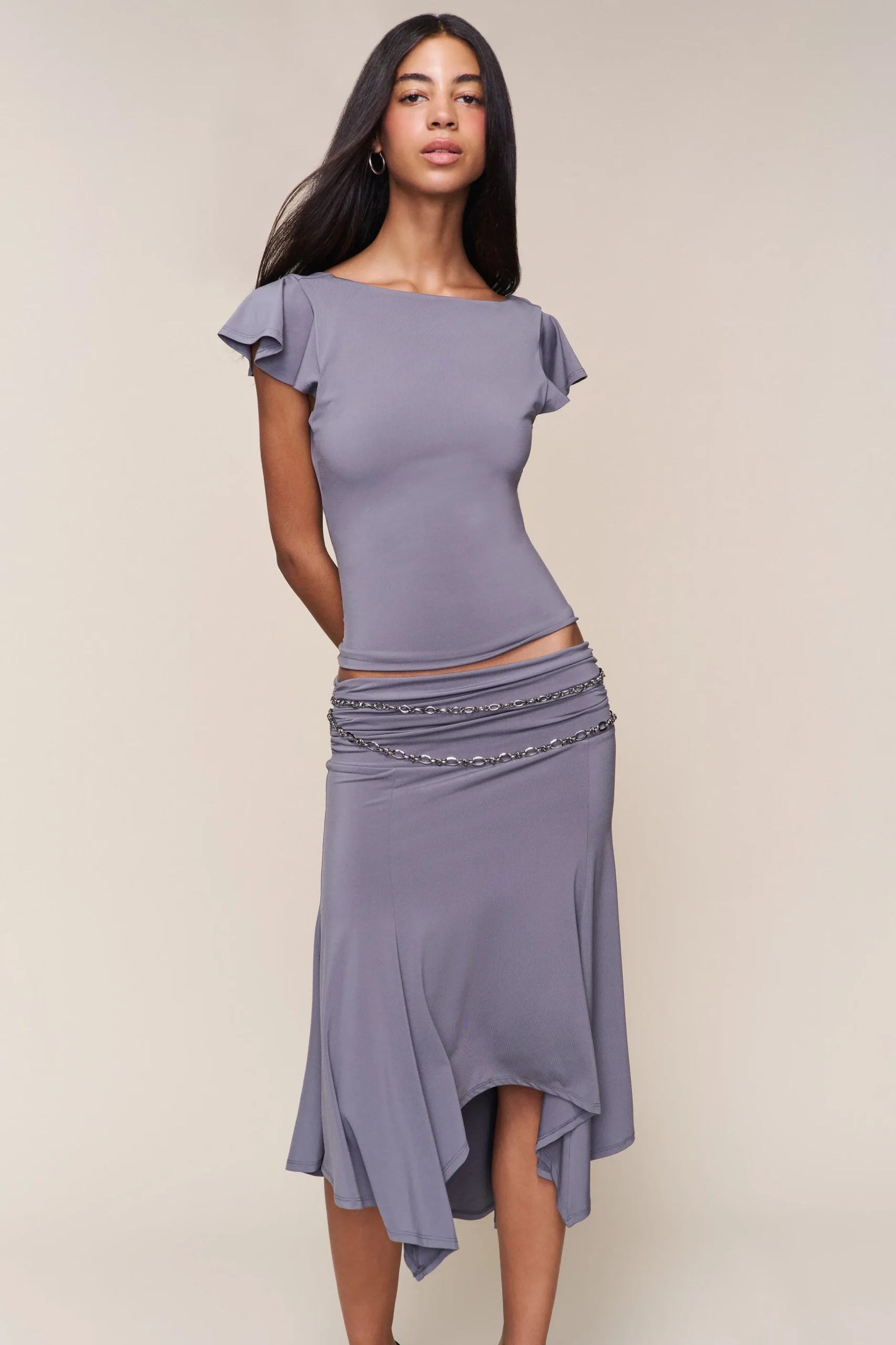 GUIZIO Soffiano Skirt- Midi Skirts|Skirts