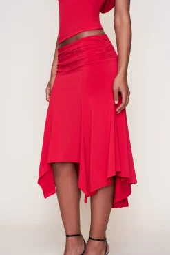 GUIZIO Soffiano Skirt- Midi Skirts|Skirts