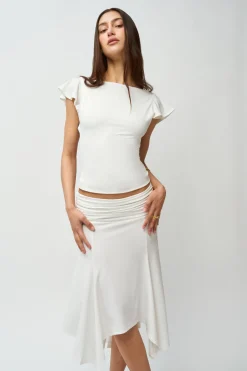 GUIZIO Soffiano Skirt- Midi Skirts|Skirts
