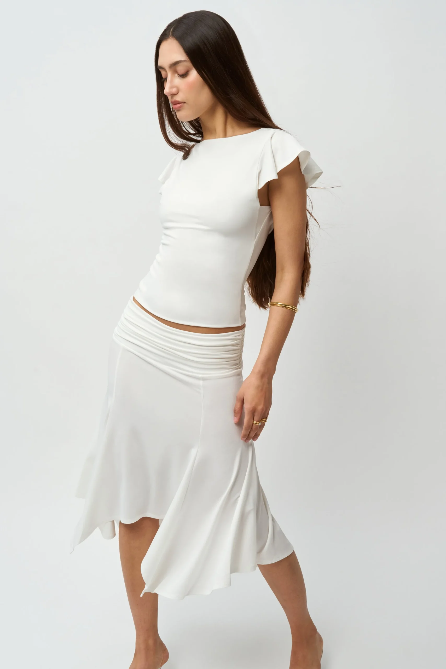 GUIZIO Soffiano Skirt- Midi Skirts|Skirts