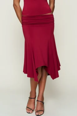 GUIZIO Soffiano Skirt- Midi Skirts|Skirts