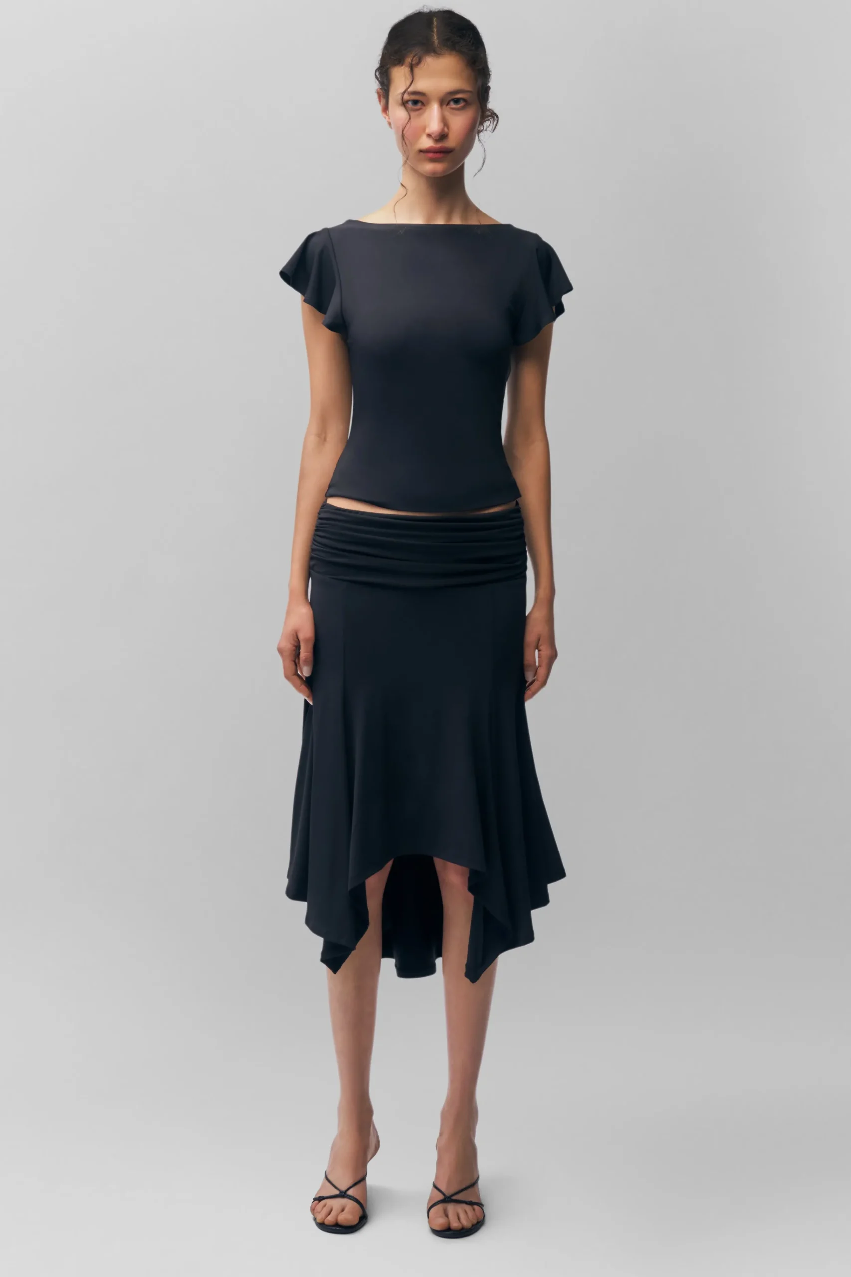 GUIZIO Soffiano Skirt- Midi Skirts|Skirts