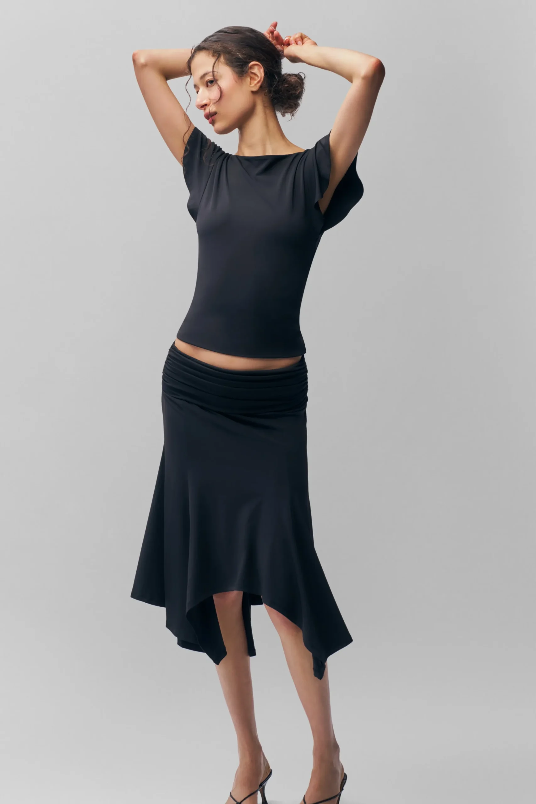 GUIZIO Soffiano Skirt- Midi Skirts|Skirts