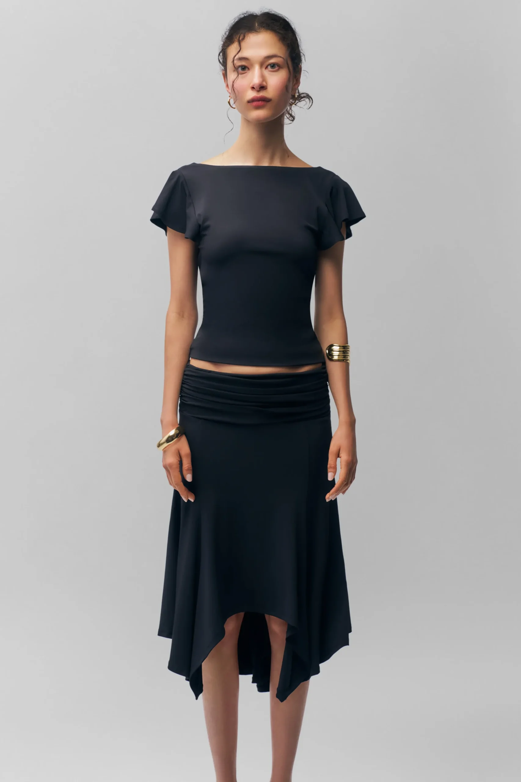 GUIZIO Soffiano Skirt- Midi Skirts|Skirts