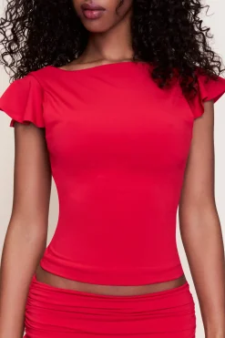GUIZIO Soffiano Top- Short Sleeve Tops|Tops