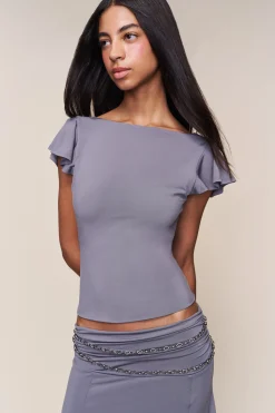 GUIZIO Soffiano Top- Short Sleeve Tops|Tops