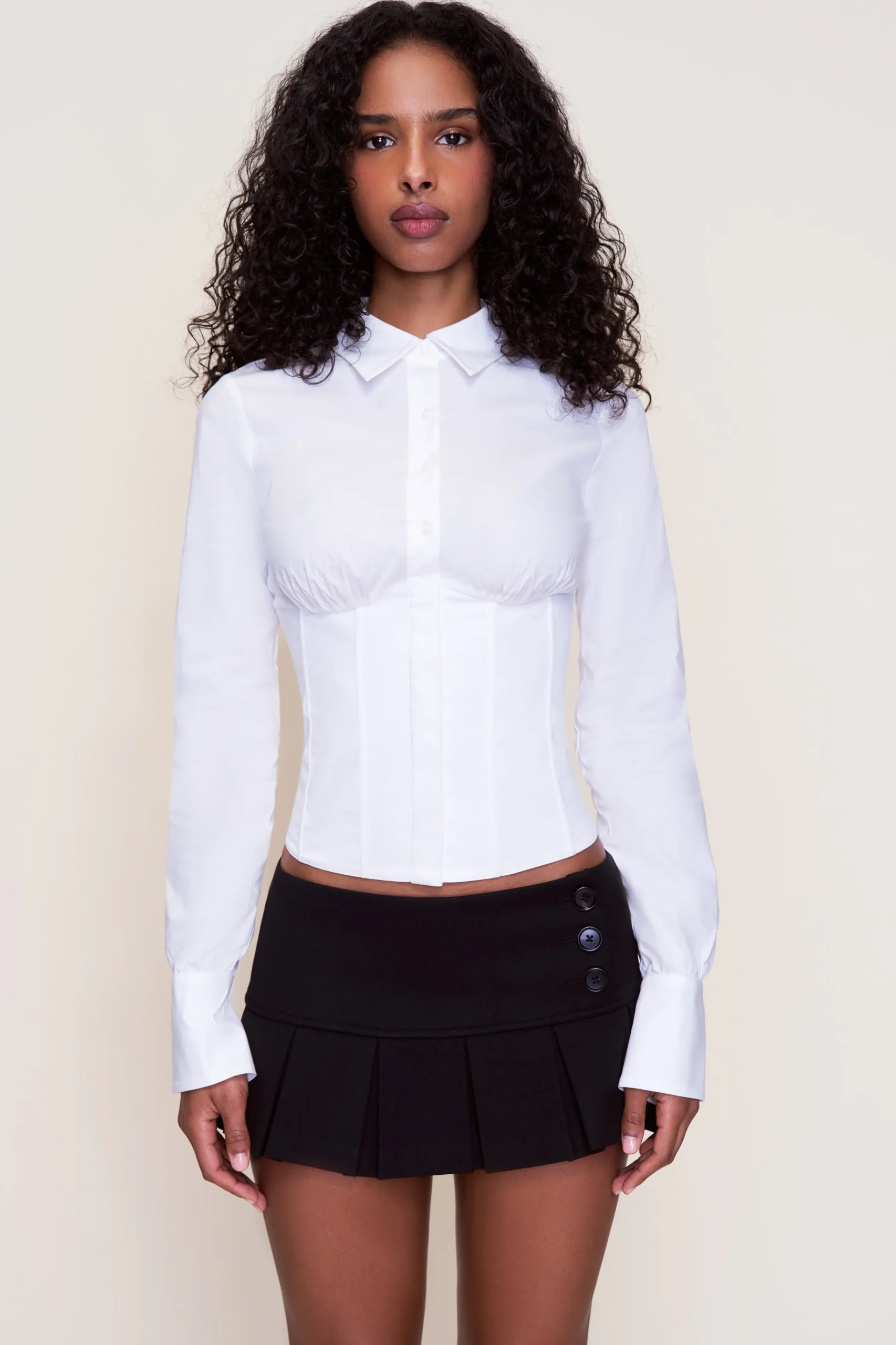 GUIZIO Tailored Corset Long Sleeve- Long Sleeve Tops|Corsets